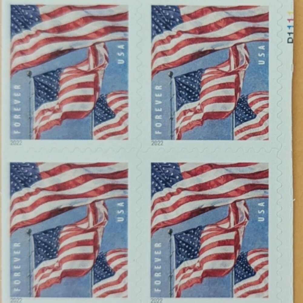 2022 US FLAGS Booklet of 1000 Forever Stamps - Picture 5 of 5